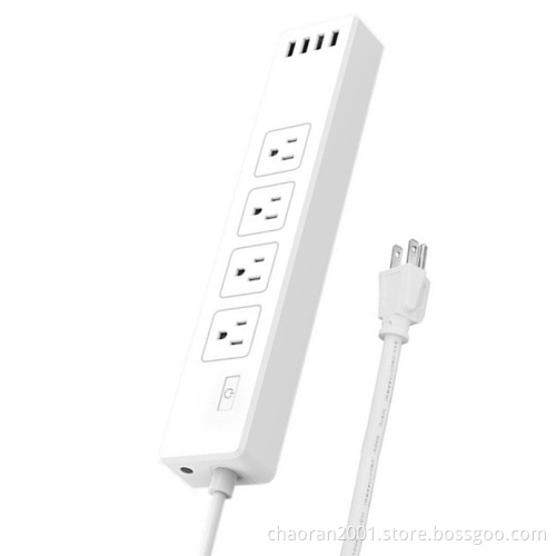 USA Wifi US Surge Protector Smart Power Strip Socket 4 Outlet 4 Usb Charging Ports Power Strip Surge Protector